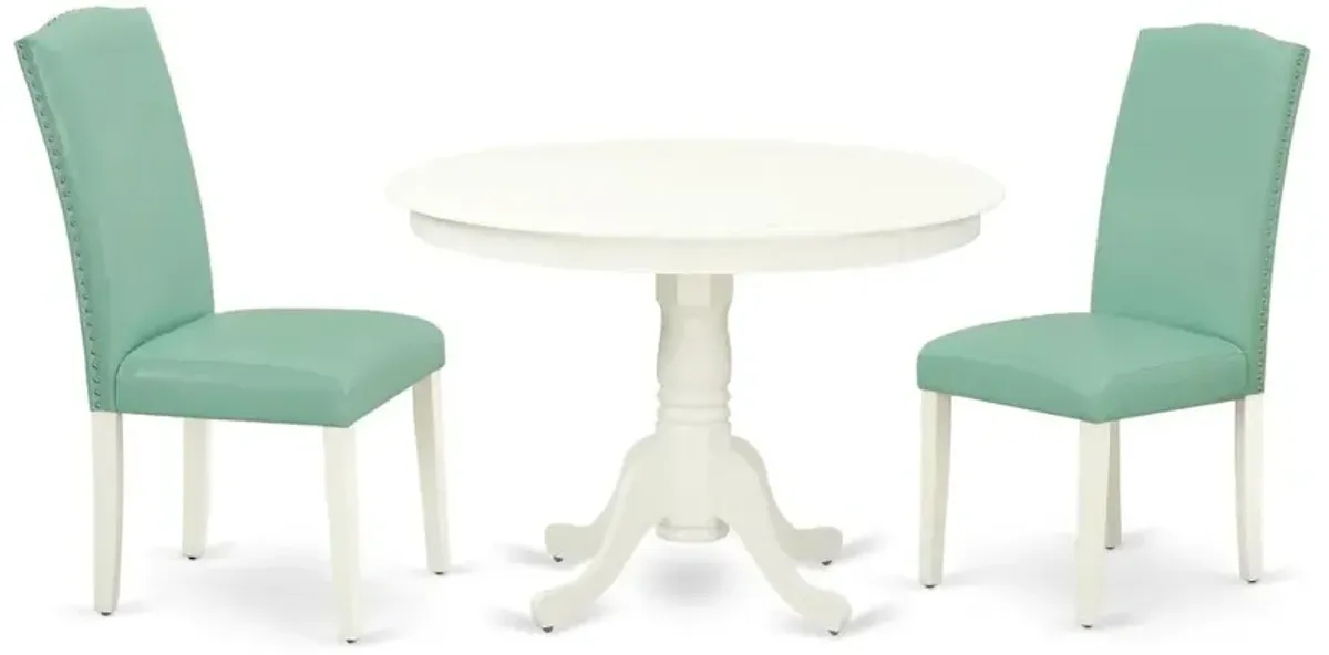 Dining Room Set Linen White, HLEN3-LWH-57