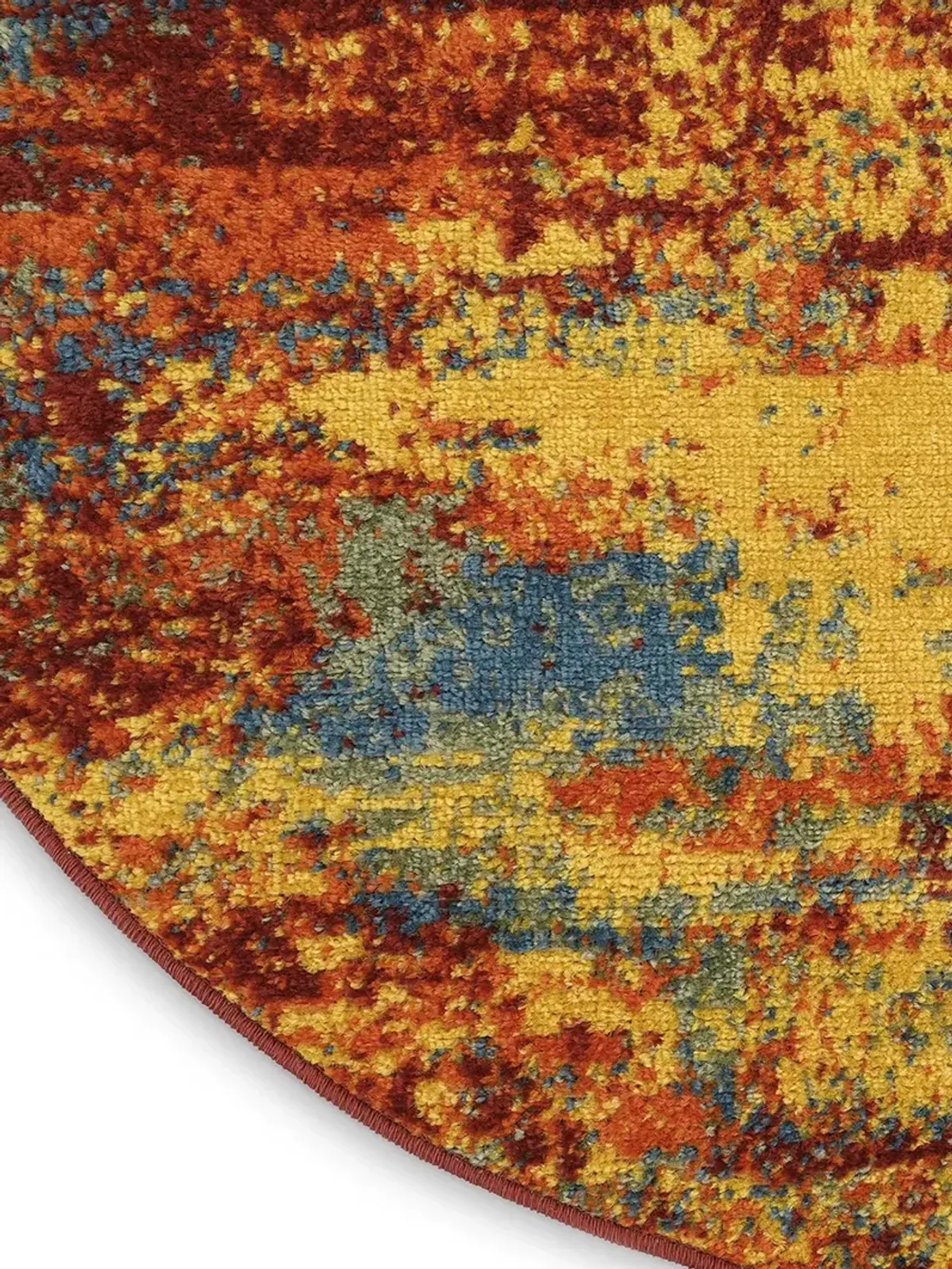 Nourison Essentials NRE06 Flame 4' x Round Rug