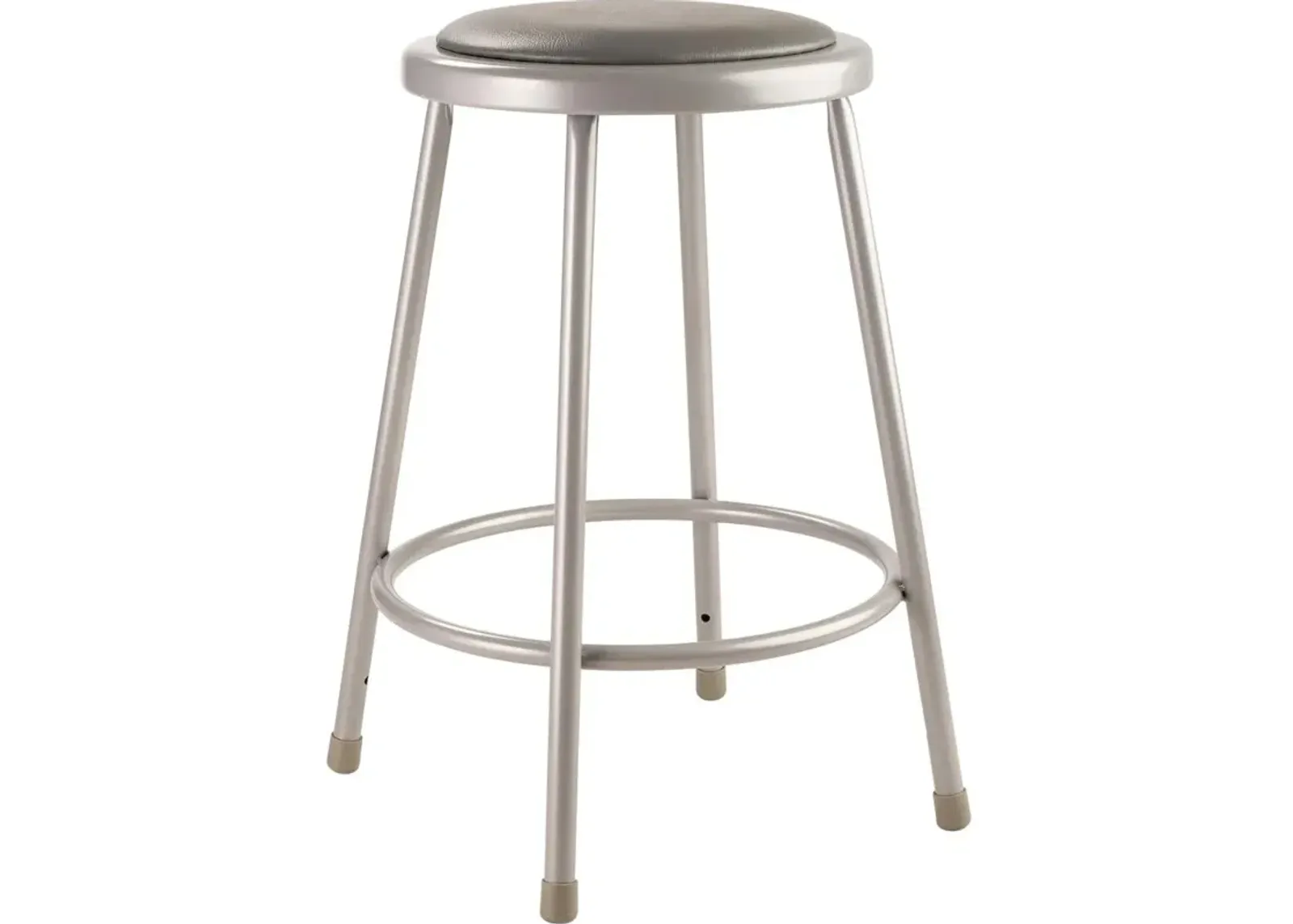 NPS® 24"Heavy Duty Vinyl Padded Steel Stool, Grey