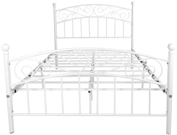 Hivvago Heavy Duty Full Metal Platform Bed Frame with Headboard and Footboard