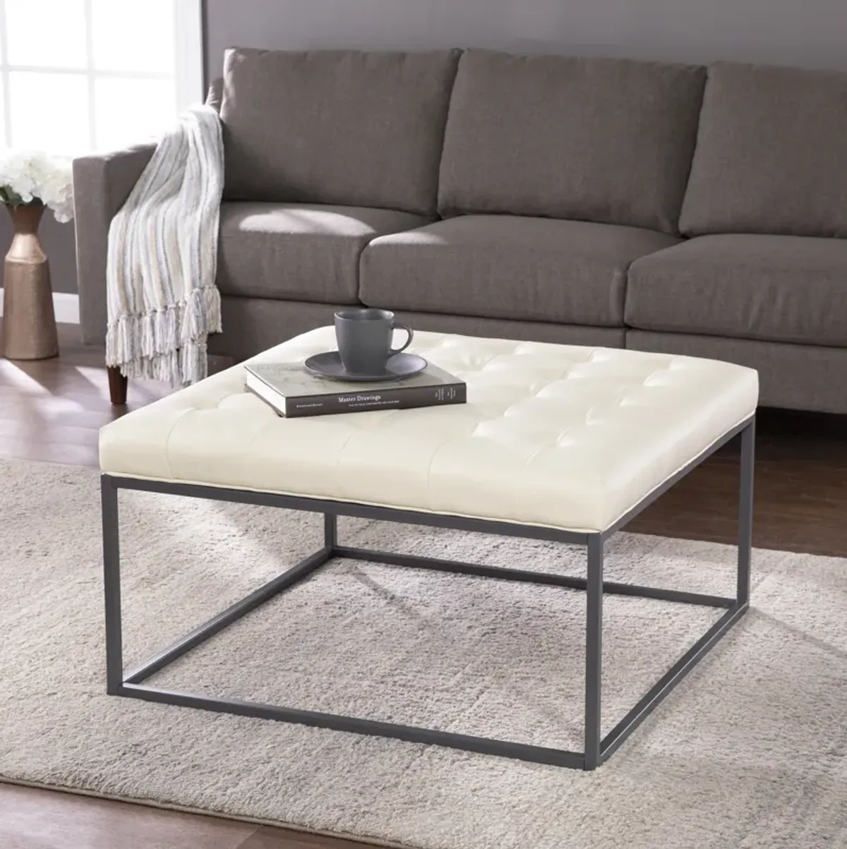 Ciarin Upholstered Cocktail Ottoman