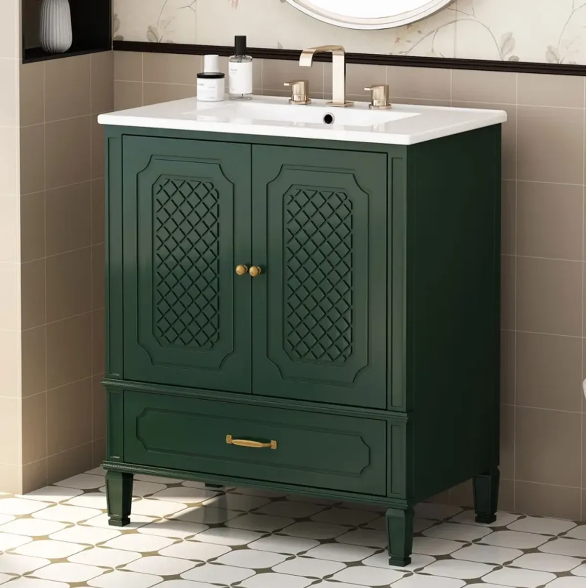 Merax Freestanding Bathroom Vanity with Sink