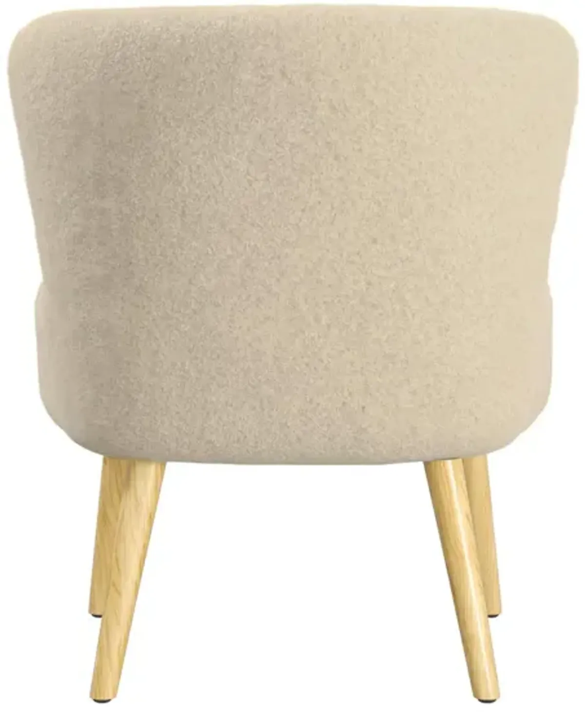 Atwater Living Elisha Boucle Kids Accent Chair with Natural Legs, Oatmeal