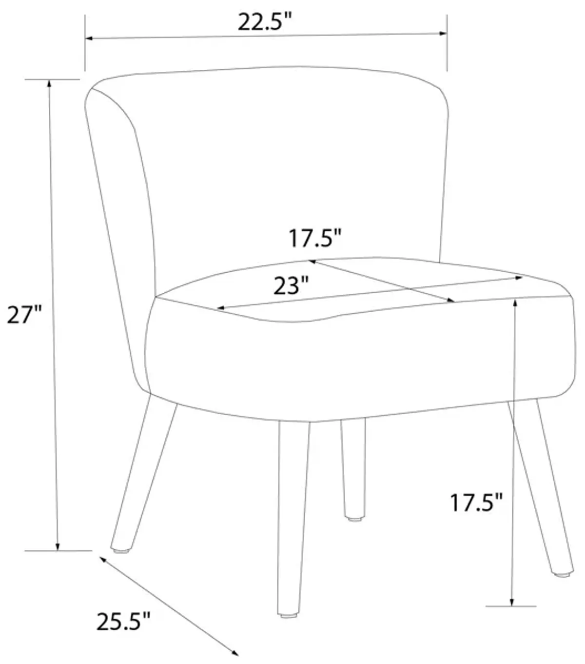 Atwater Living Elisha Boucle Kids Accent Chair with Natural Legs, Oatmeal