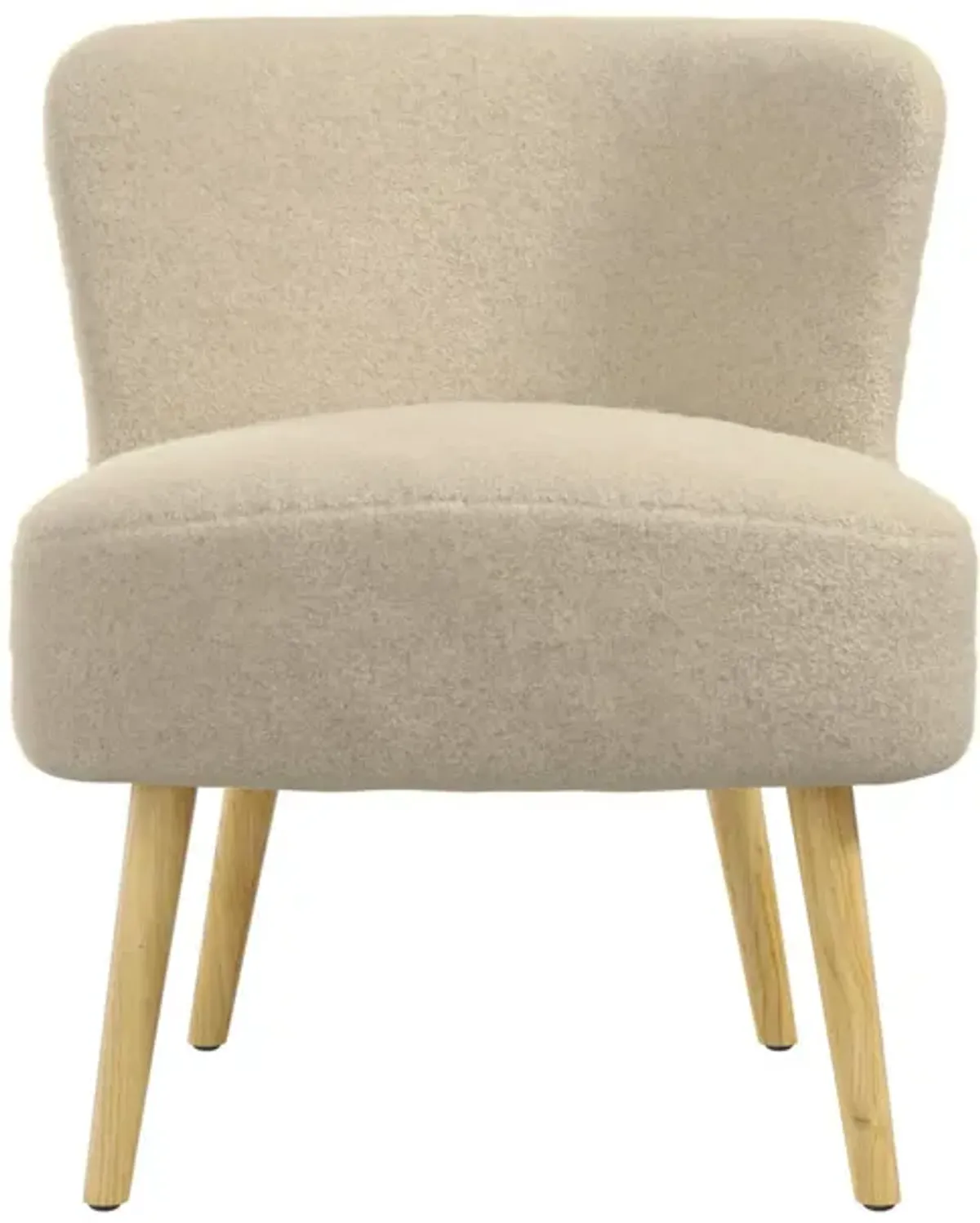 Elisha Boucle Kids Accent Chair with Natural Legs, Oatmeal