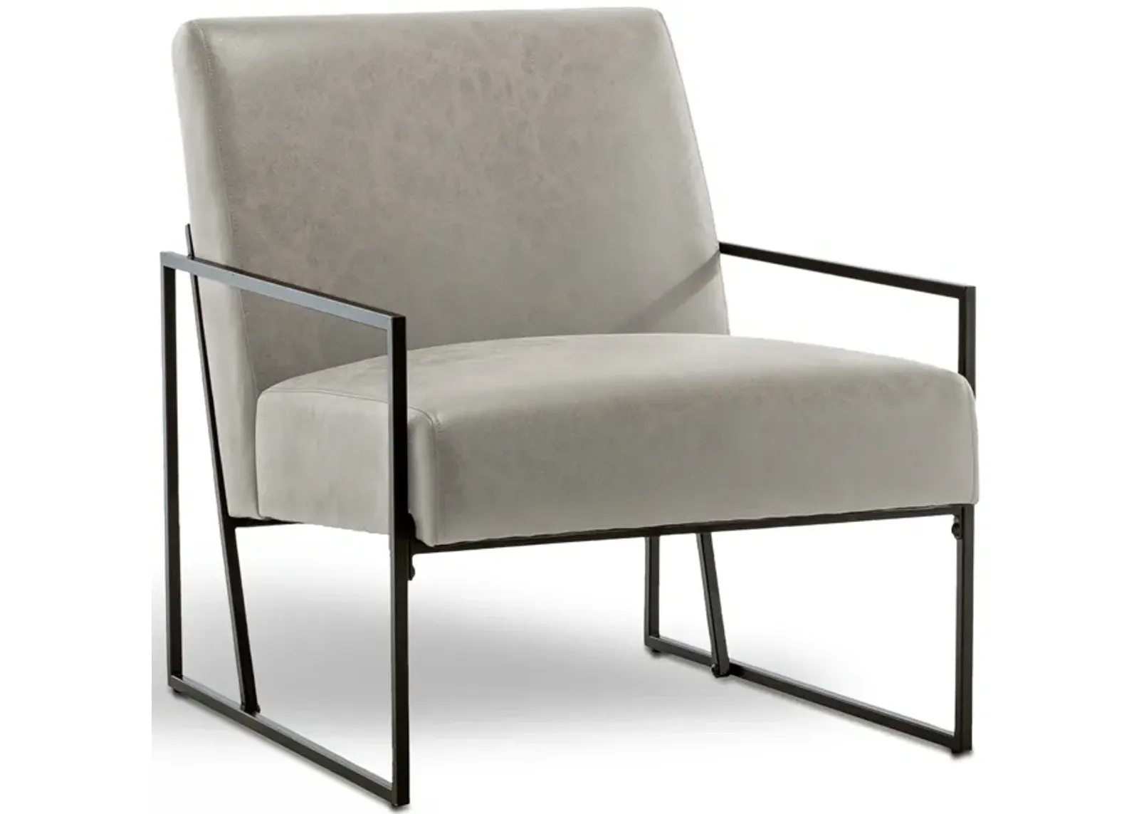 Metal Slant Arm Accent Chair