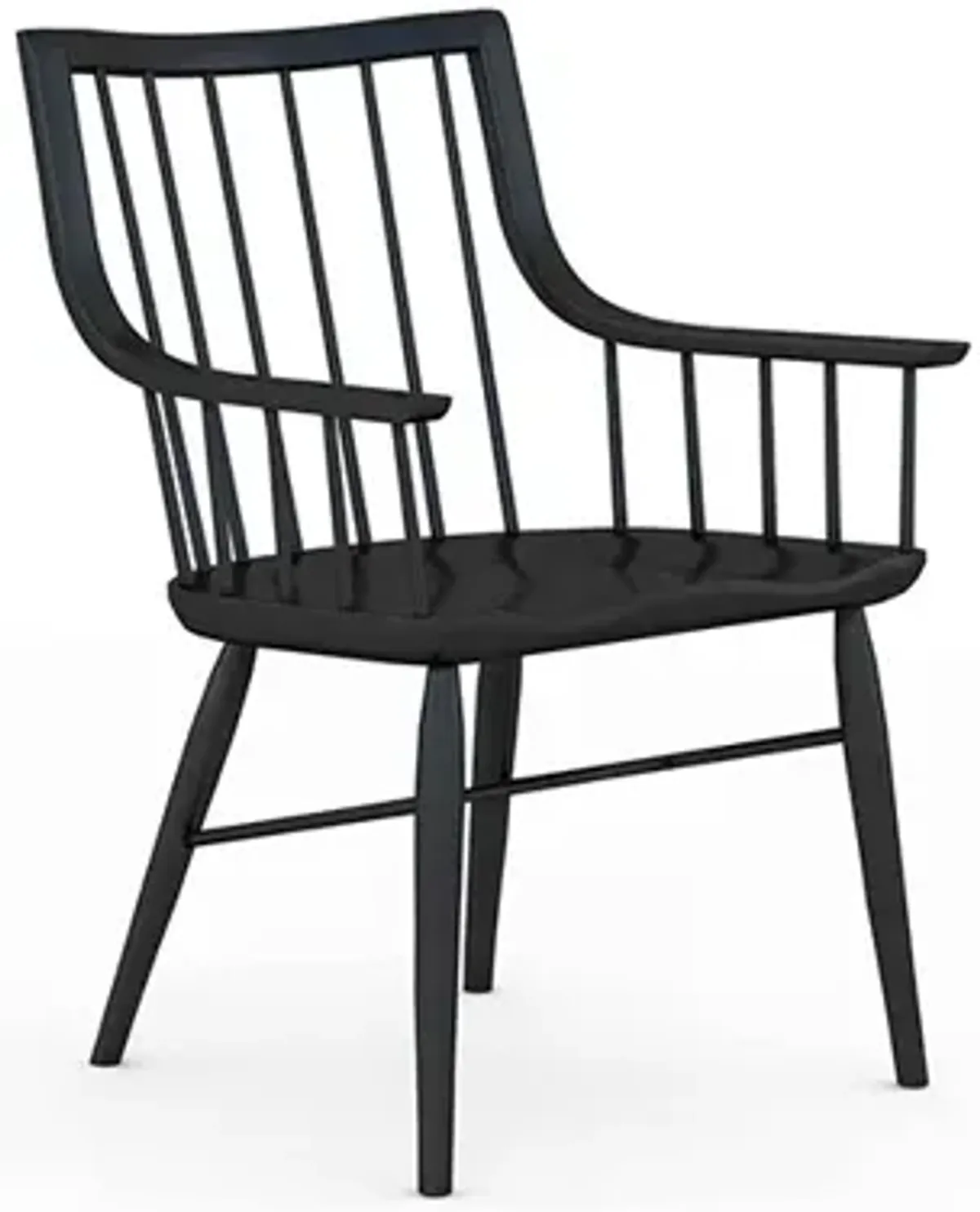 Frame Windsor Arm Chair Accent Black (Set of 2)