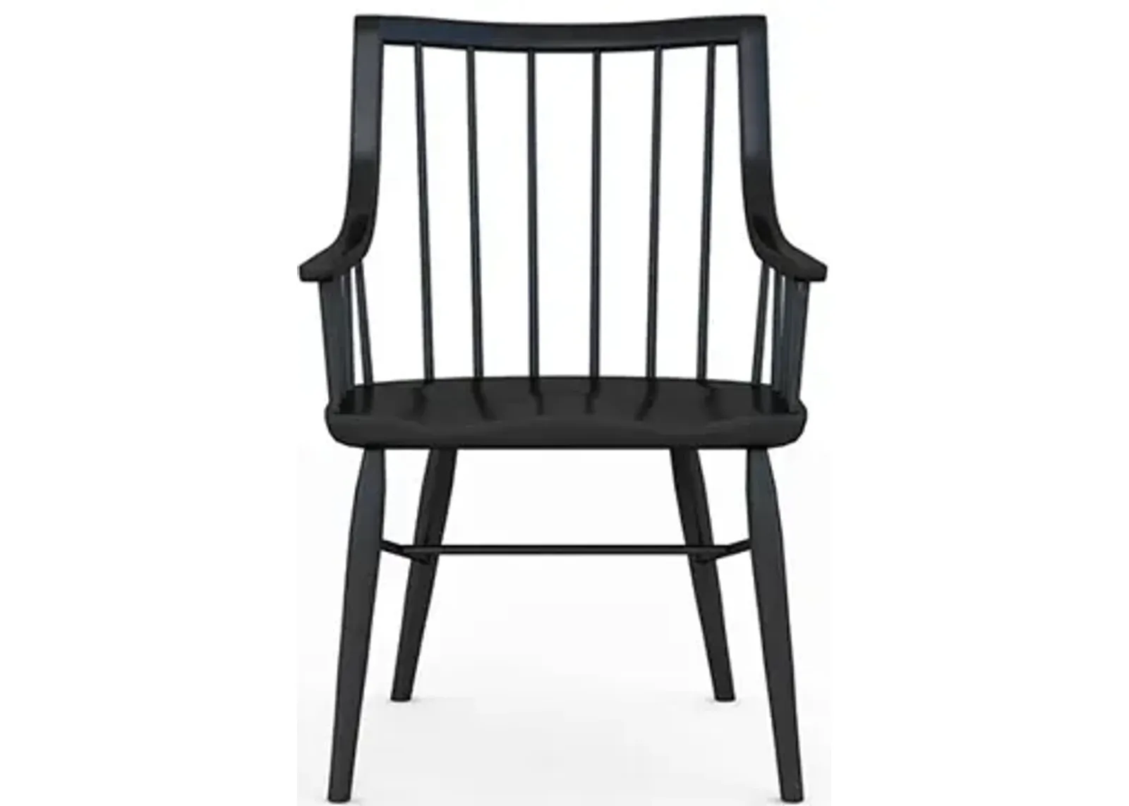 Frame Windsor Arm Chair Accent Black (Set of 2)