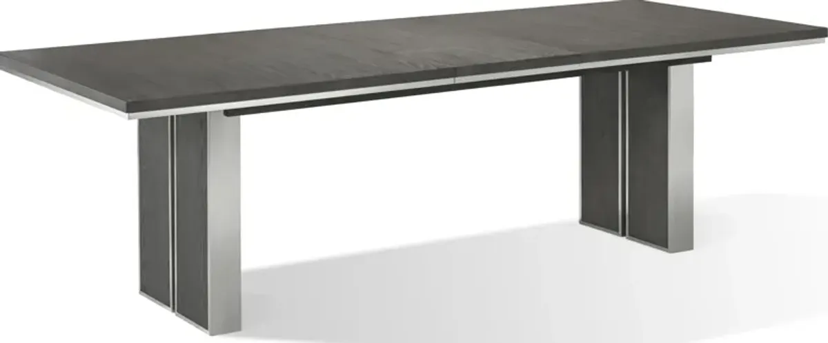 Plata Extension Dining Table in Thunder Grey