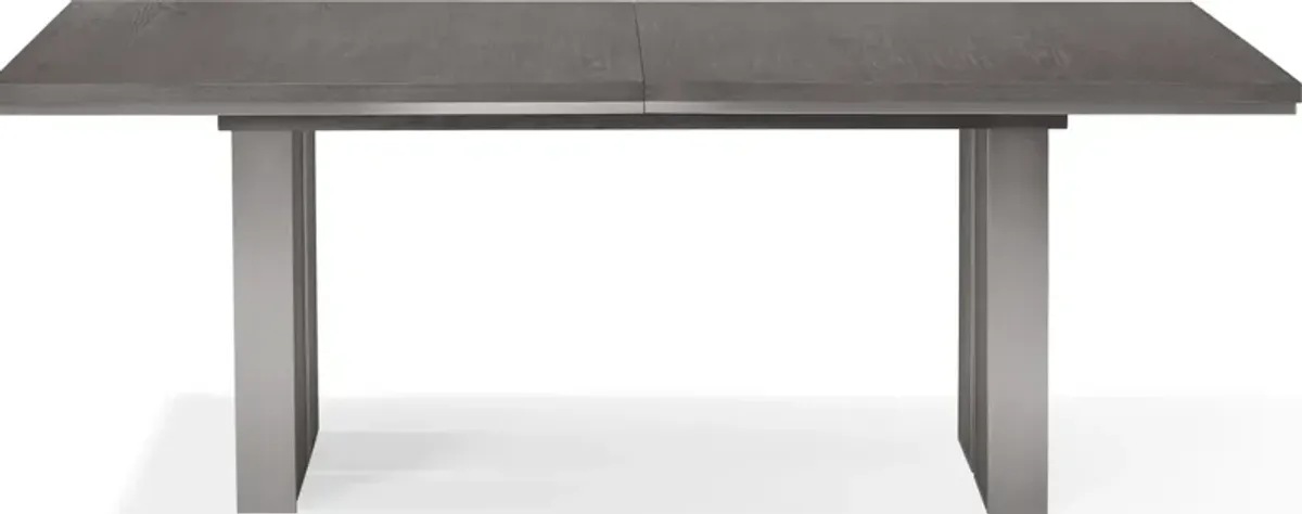 Plata Extension Dining Table in Thunder Grey