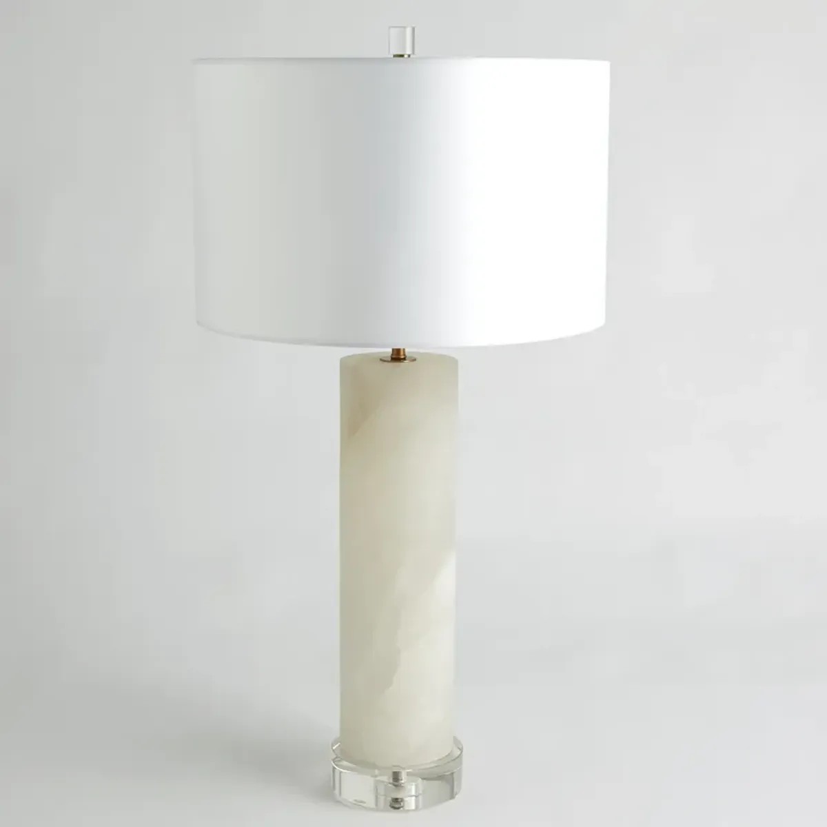 Alabaster Cylinder Table Lamp