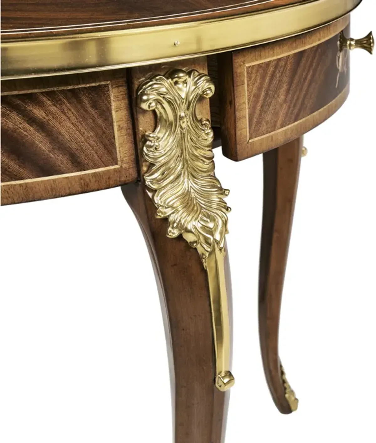 Mahogany & Pearl Accent Table