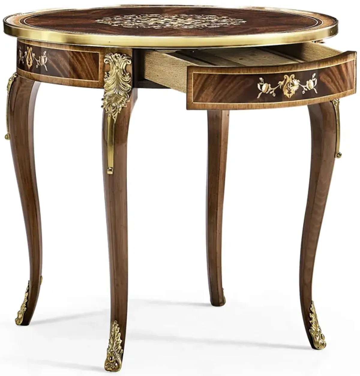 Mahogany & Pearl Accent Table