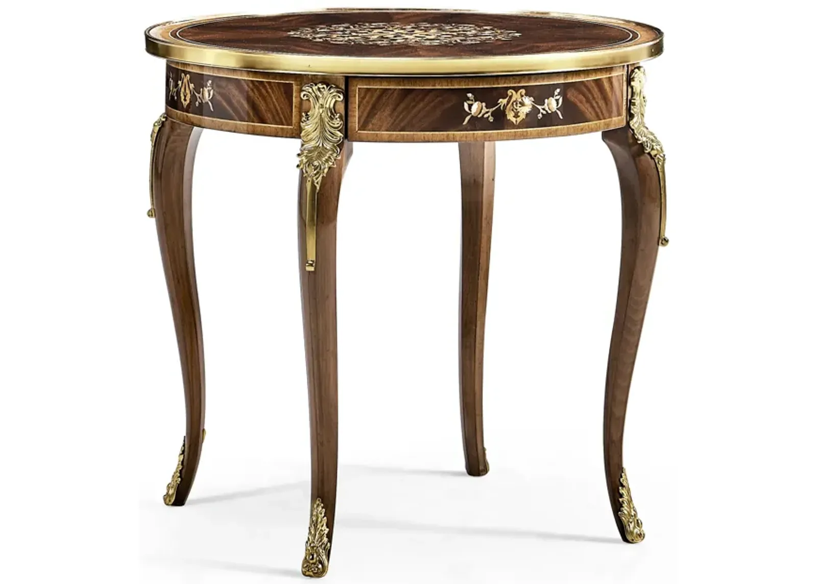 Mahogany & Pearl Accent Table