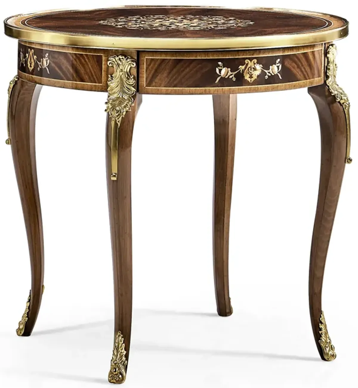 Mahogany & Pearl Accent Table