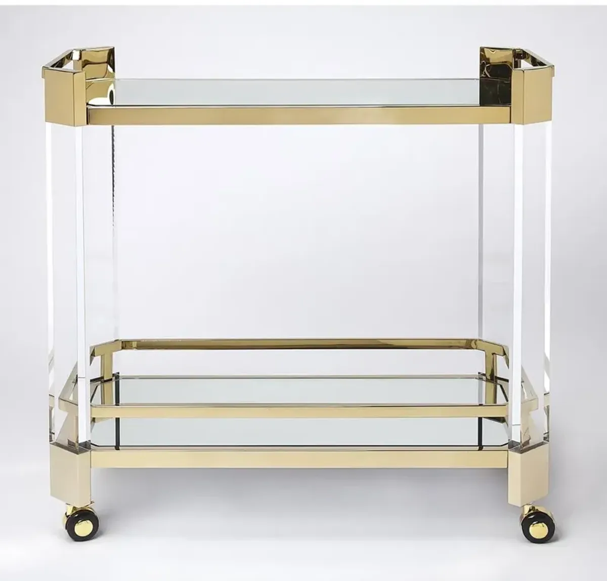 Butler Specialty Company Charlevoix Acrylic & Serving Cart, Gold