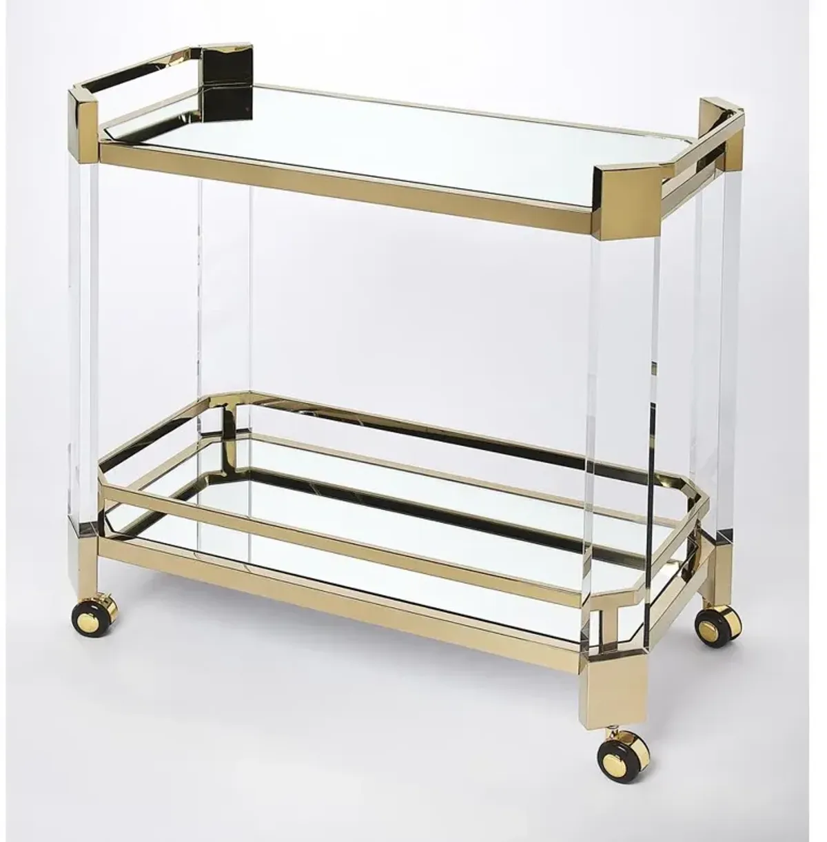 Butler Specialty Company Charlevoix Acrylic & Serving Cart, Gold