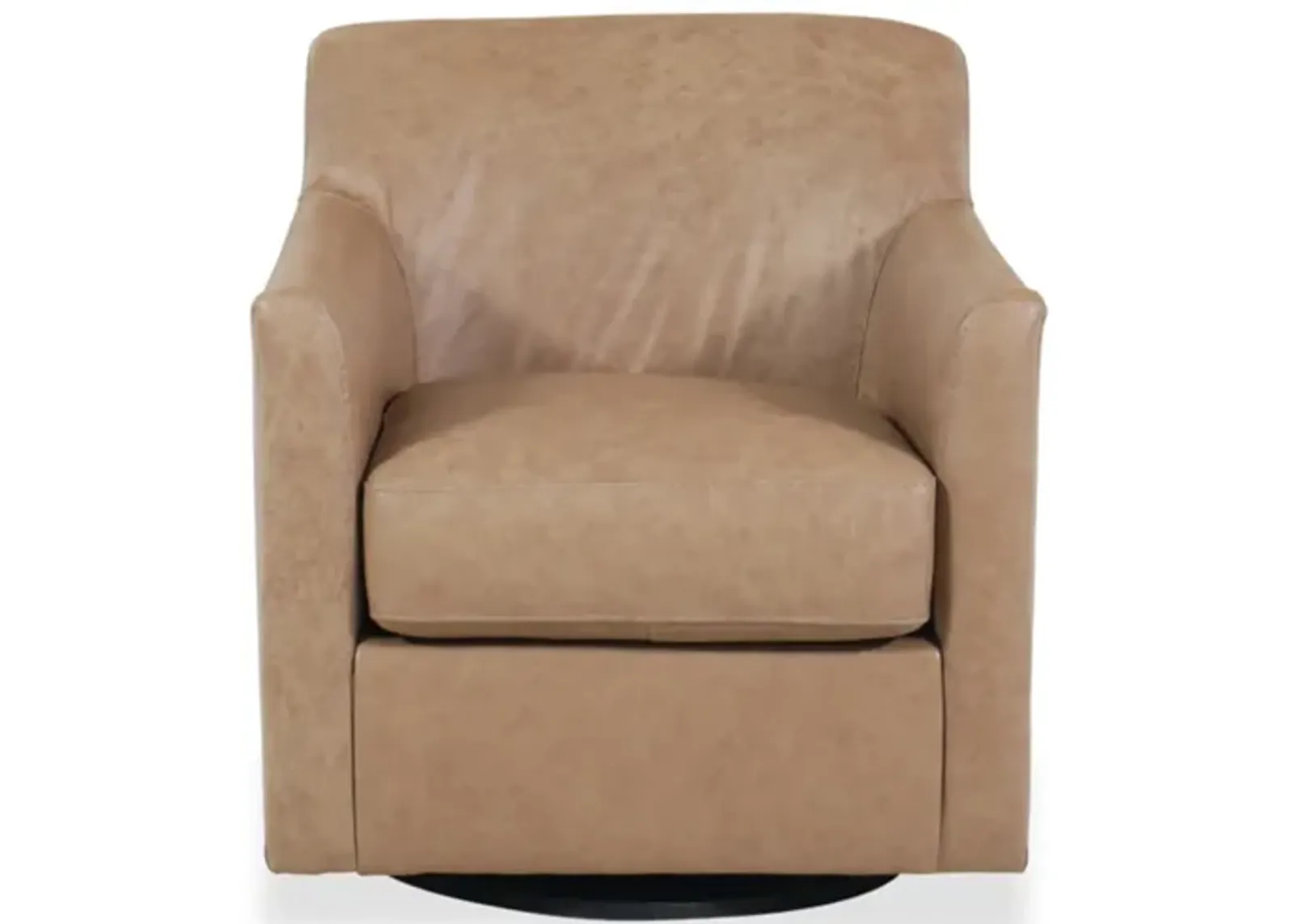 Bradney Leather Swivel Accent Chair