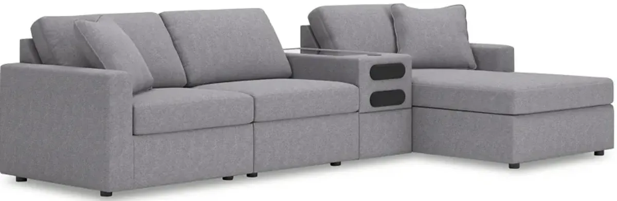 4-Piece Sectional with Chaise