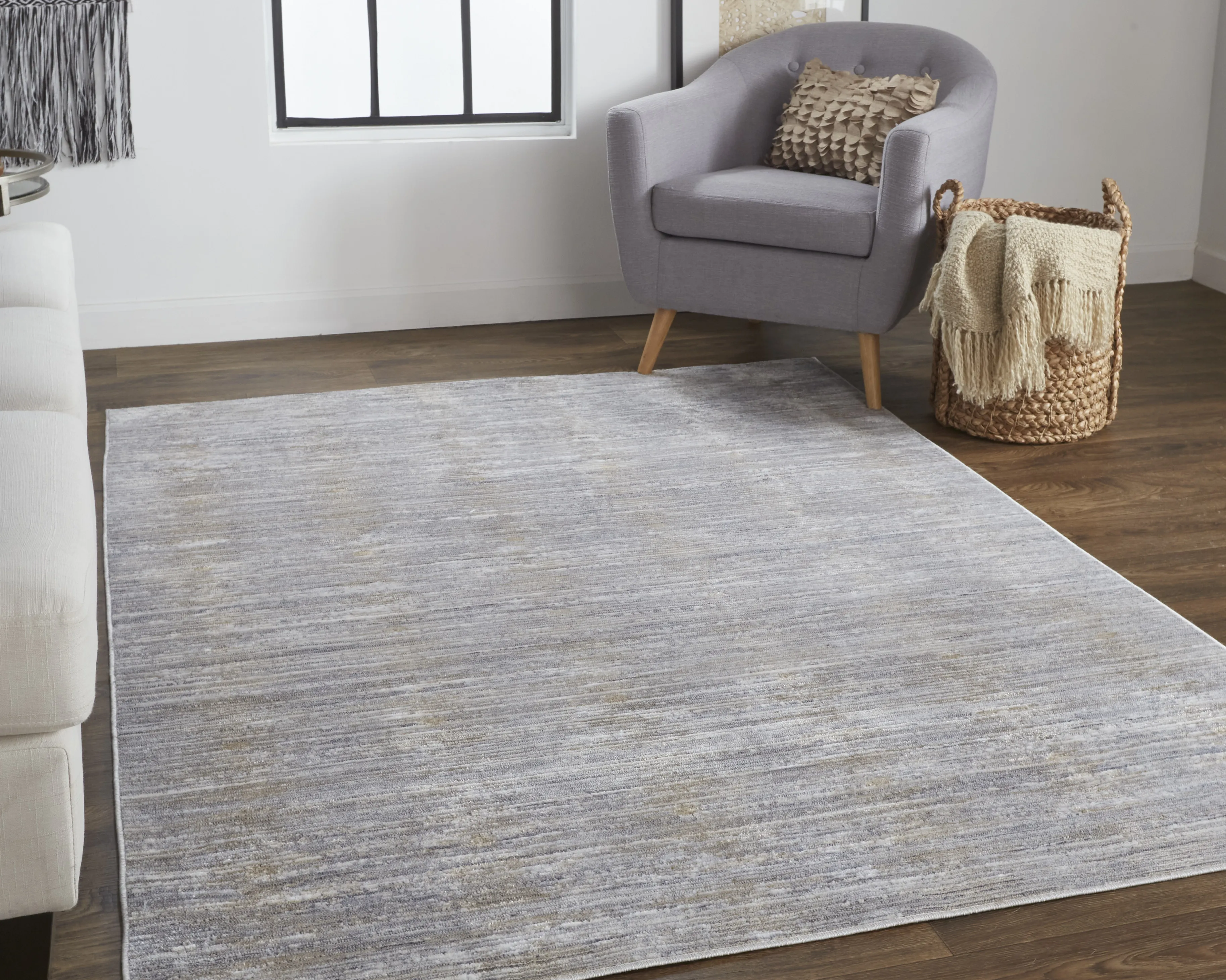 Laina 39GAF Taupe/Silver/Tan 3' x 8' Rug