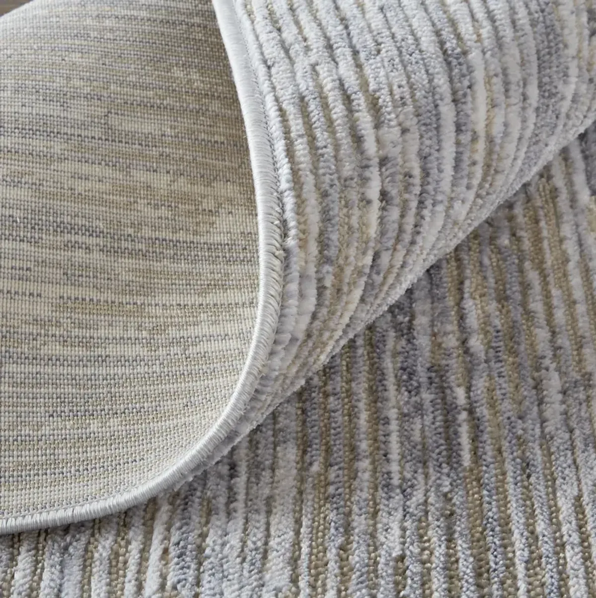 Laina 39GAF Taupe/Silver/Tan 3' x 8' Rug