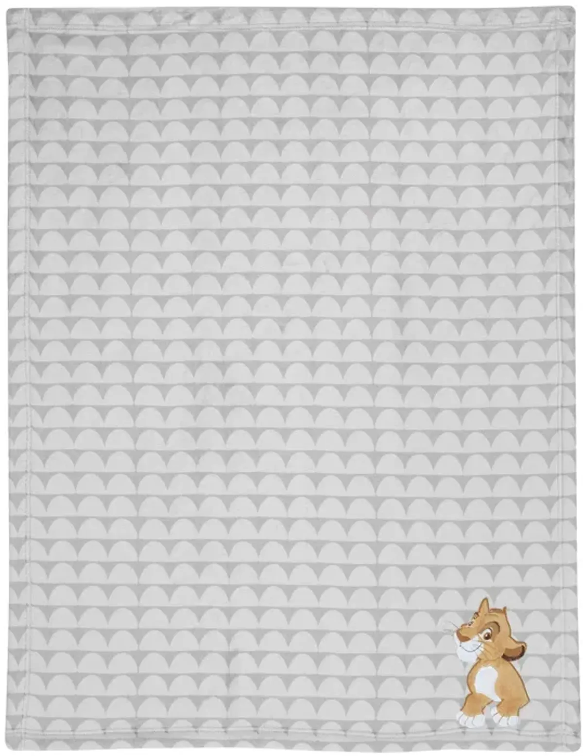 Lambs & Ivy Disney Baby THE LION KING Gray Fleece Appliqued Baby Blanket