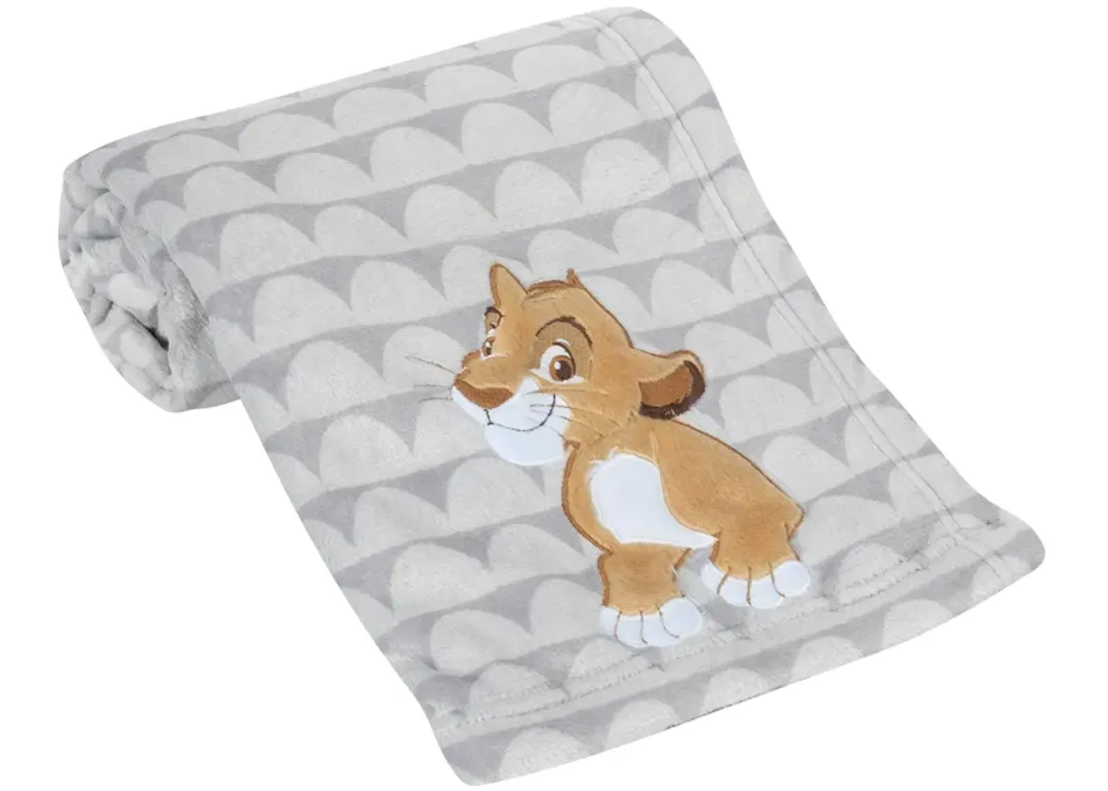 Lambs & Ivy Disney Baby THE LION KING Gray Fleece Appliqued Baby Blanket