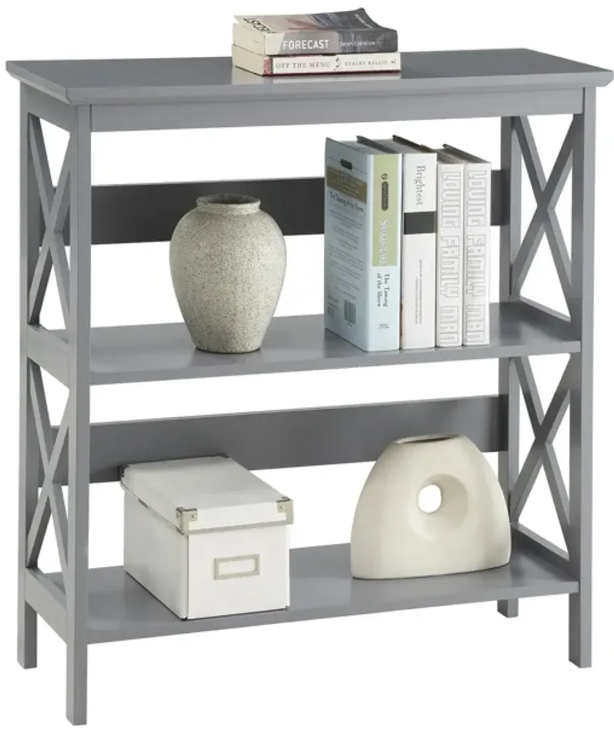 Convenience Concepts Oxford 3 Tier Bookcase, Gray