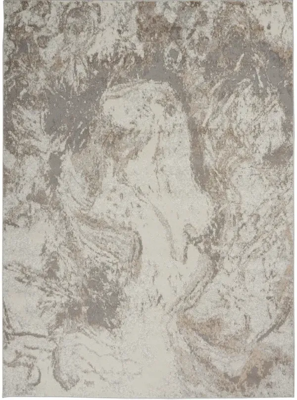 Elation ETN02 Ivory/Gray 4' x 6' Rug