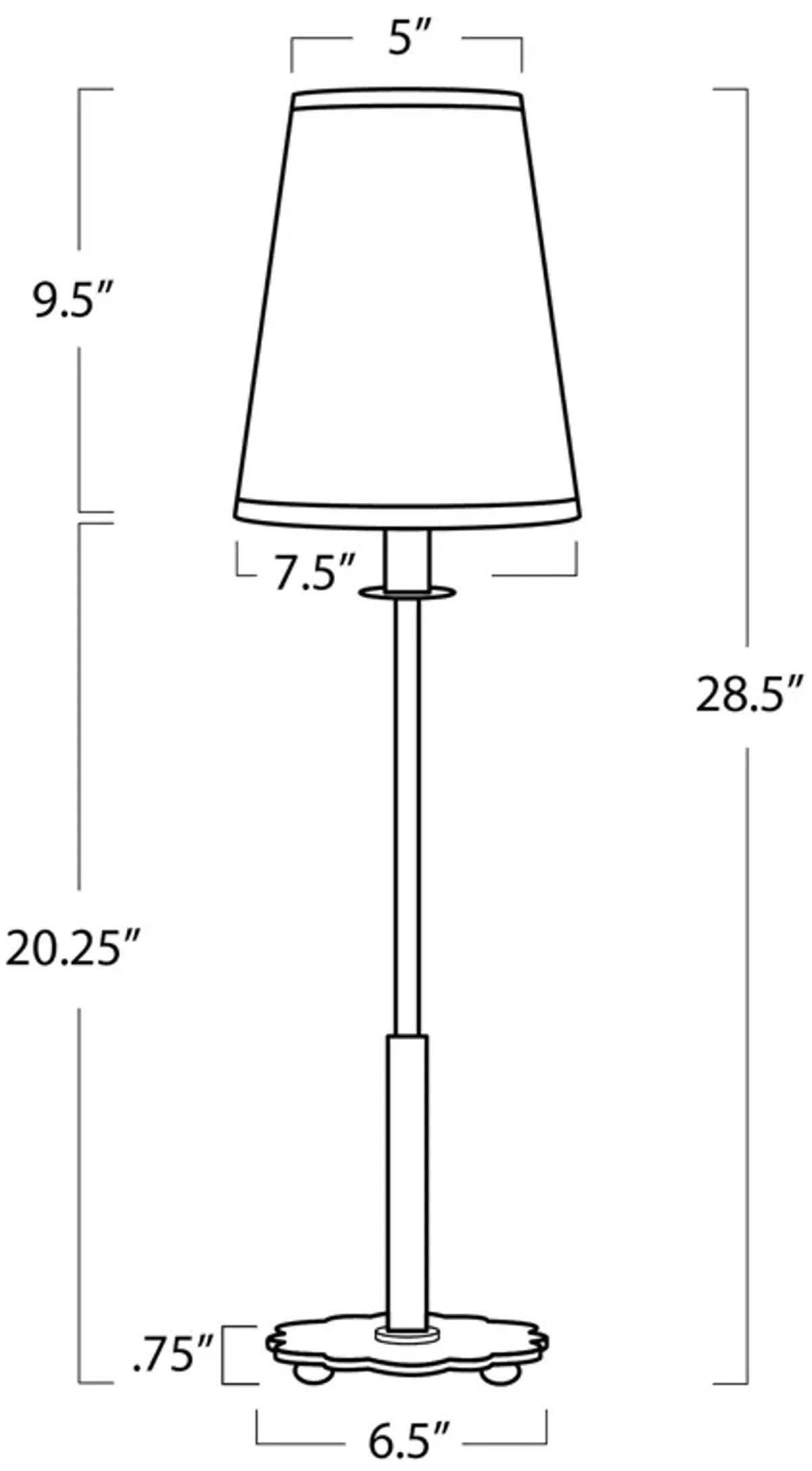 Southern Living Daisy Buffet Lamp