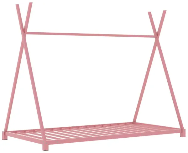 Merax Triangle Structure Metal House Platform Bed Floor Bed