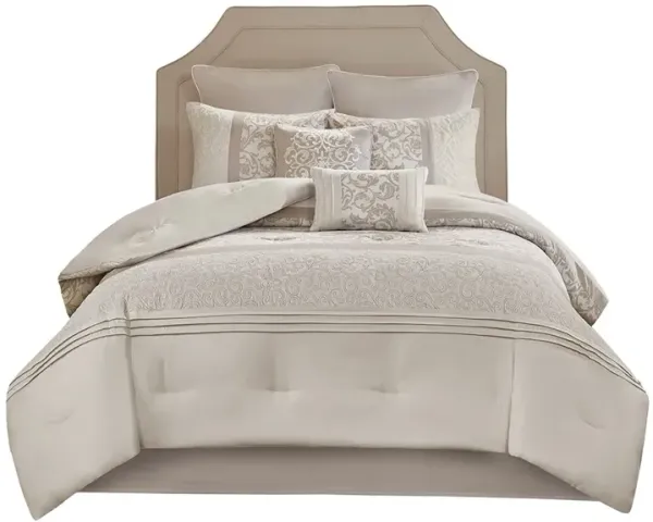 Gracie Mills McConnell 8-Piece Embroidered Pintucked Comforter Set