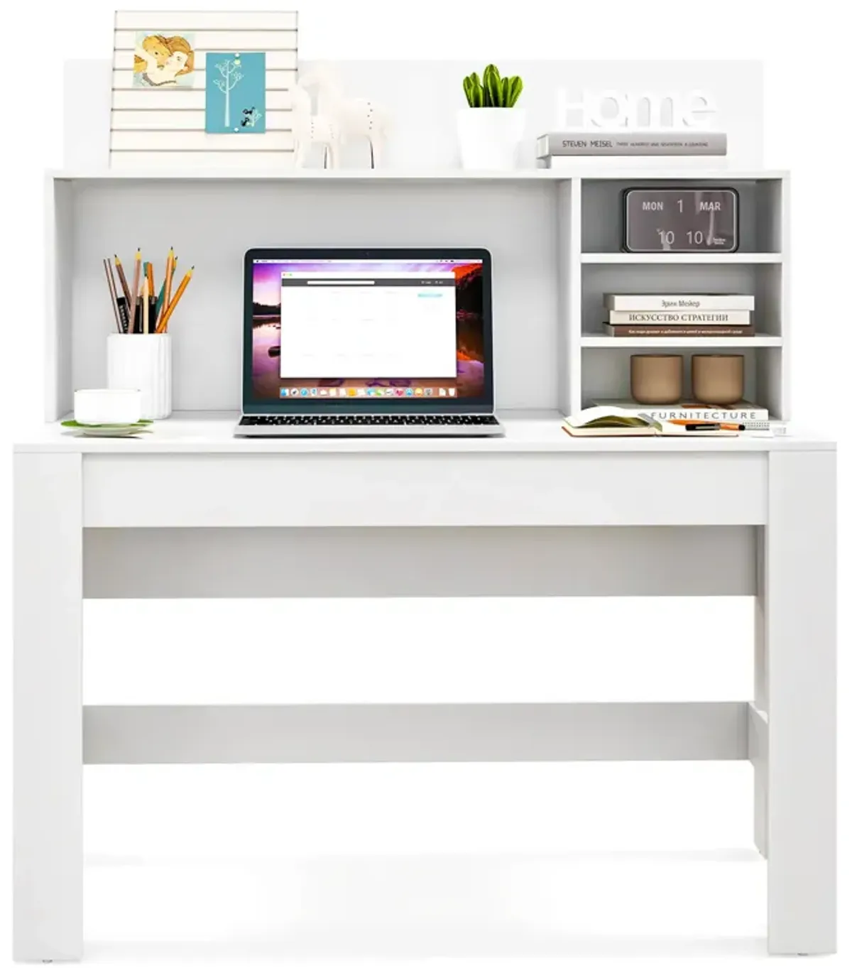 48 Inch Writing Computer Desk with Anti-Tipping Kits and Cable Management Hole