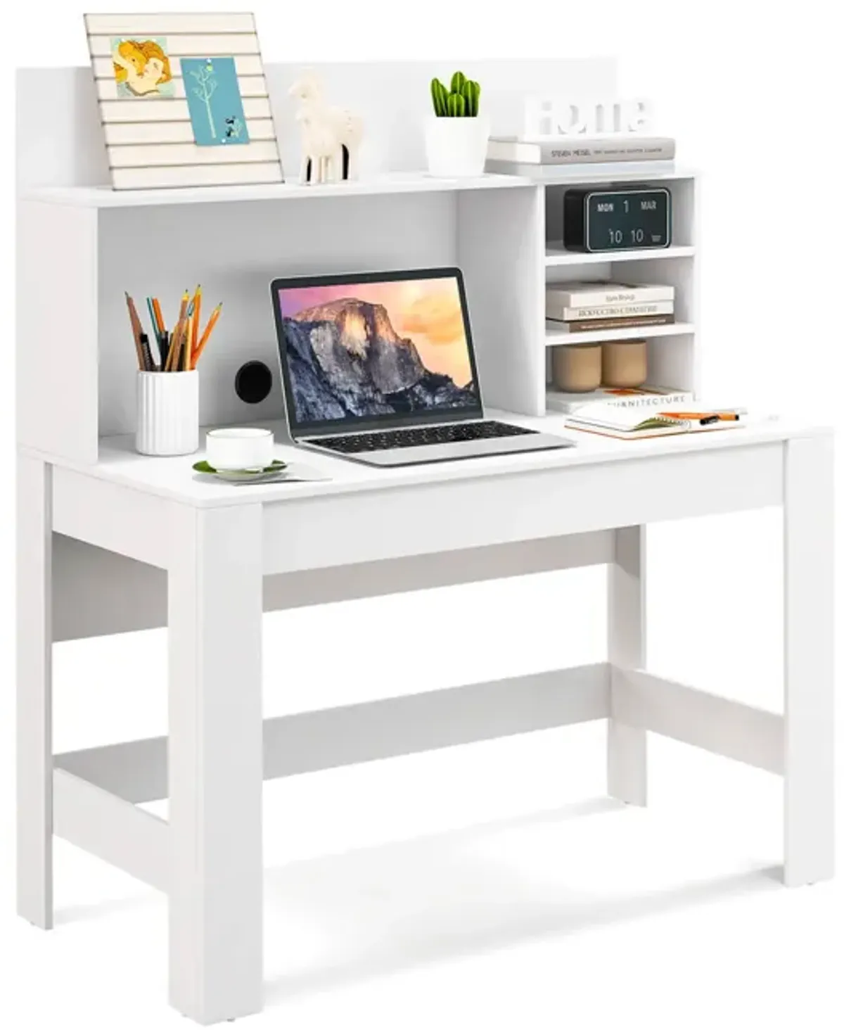 48 Inch Writing Computer Desk with Anti-Tipping Kits and Cable Management Hole