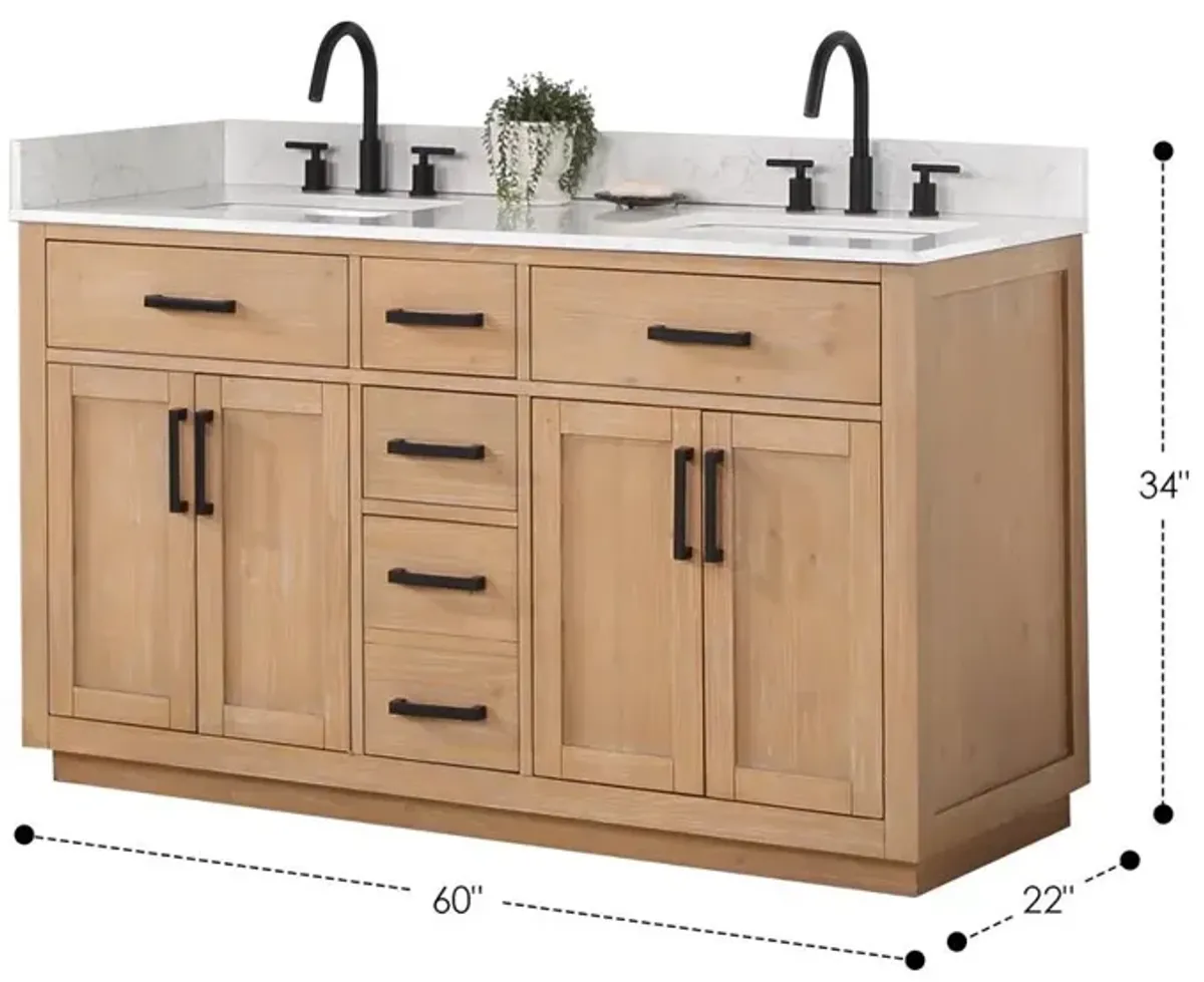 Altair 48 Single Bathroom Vanity in Light Brown without Mirror