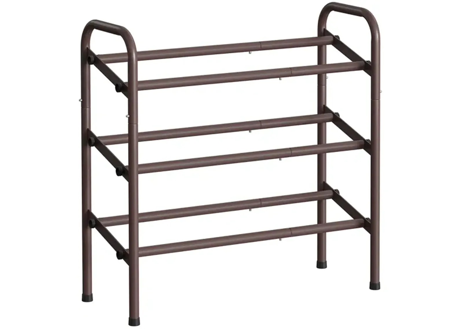 3-Tier Sturdy Metal Shoe Rack Organizer with Durable Shelves for Space-Saving Storage