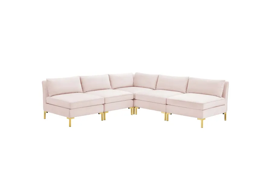 Ardent 5-Piece Performance Velvet Sectional Sofa