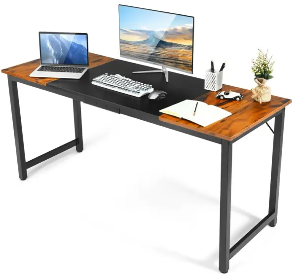 Costway 63'' Large Computer Desk Writing Workstation Conference Table Home Office
