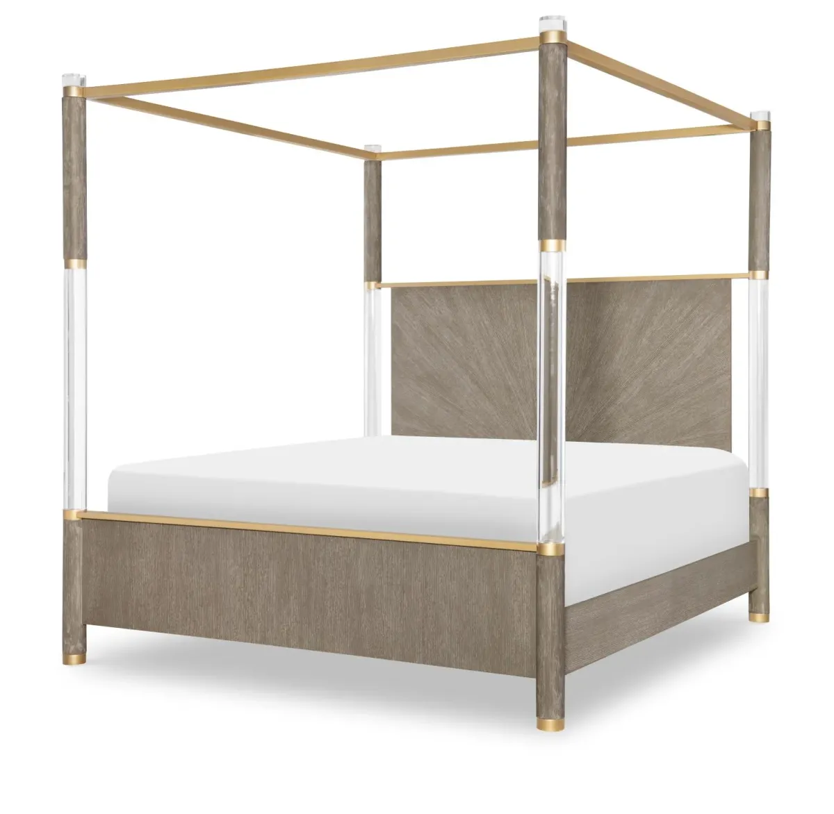 Miramar Canopy King Bed w/Acrylic Post