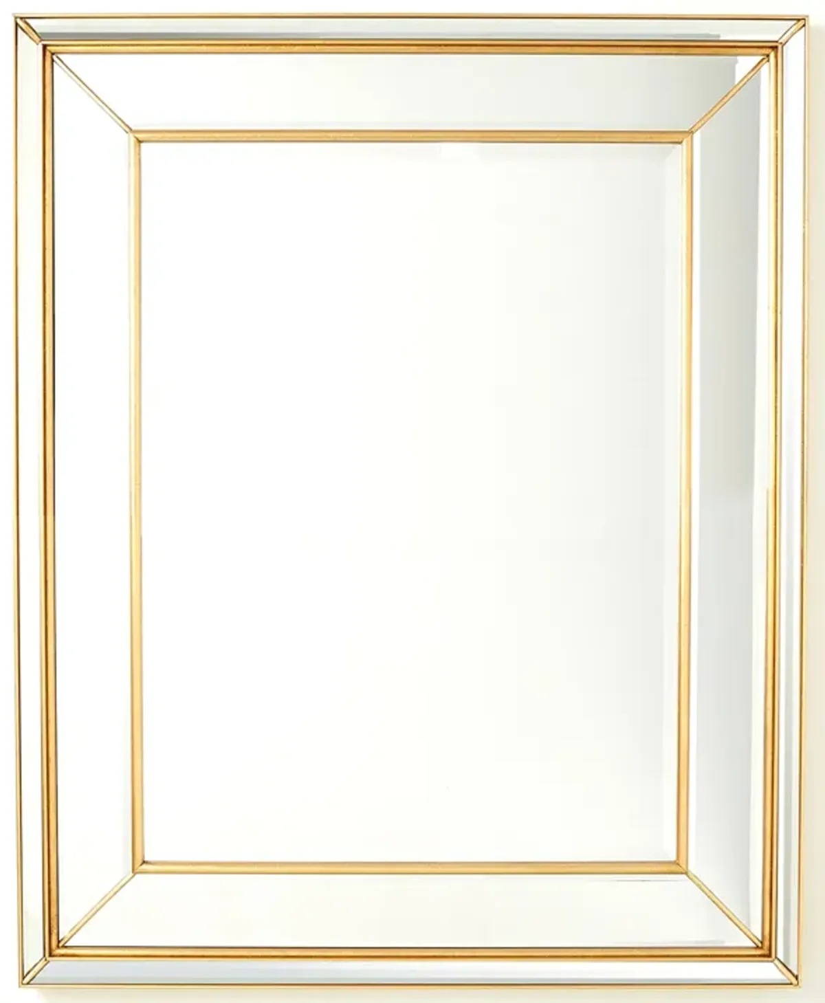 Bevel on Bevel Gold Mirror