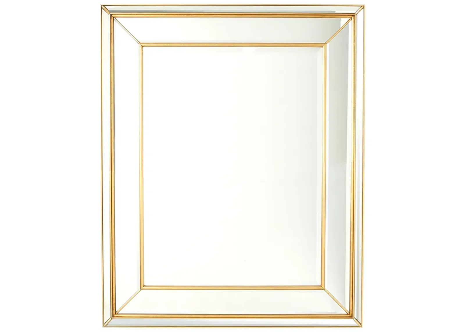 Bevel on Bevel Gold Mirror