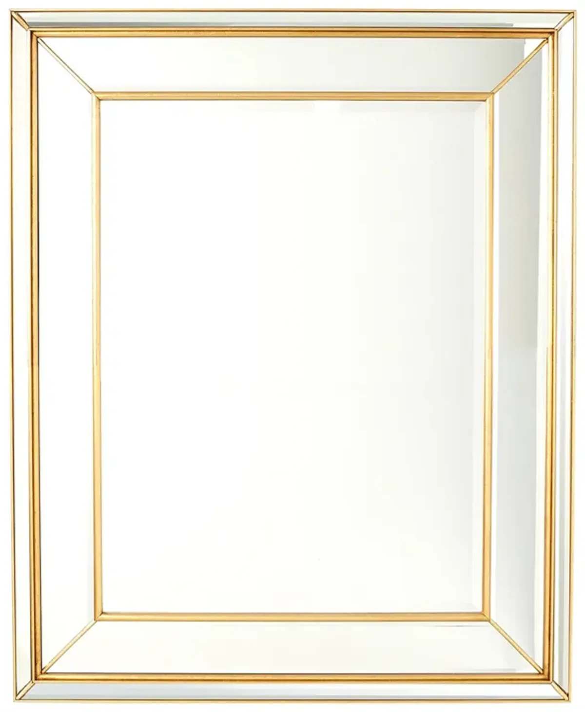 Bevel on Bevel Gold Mirror