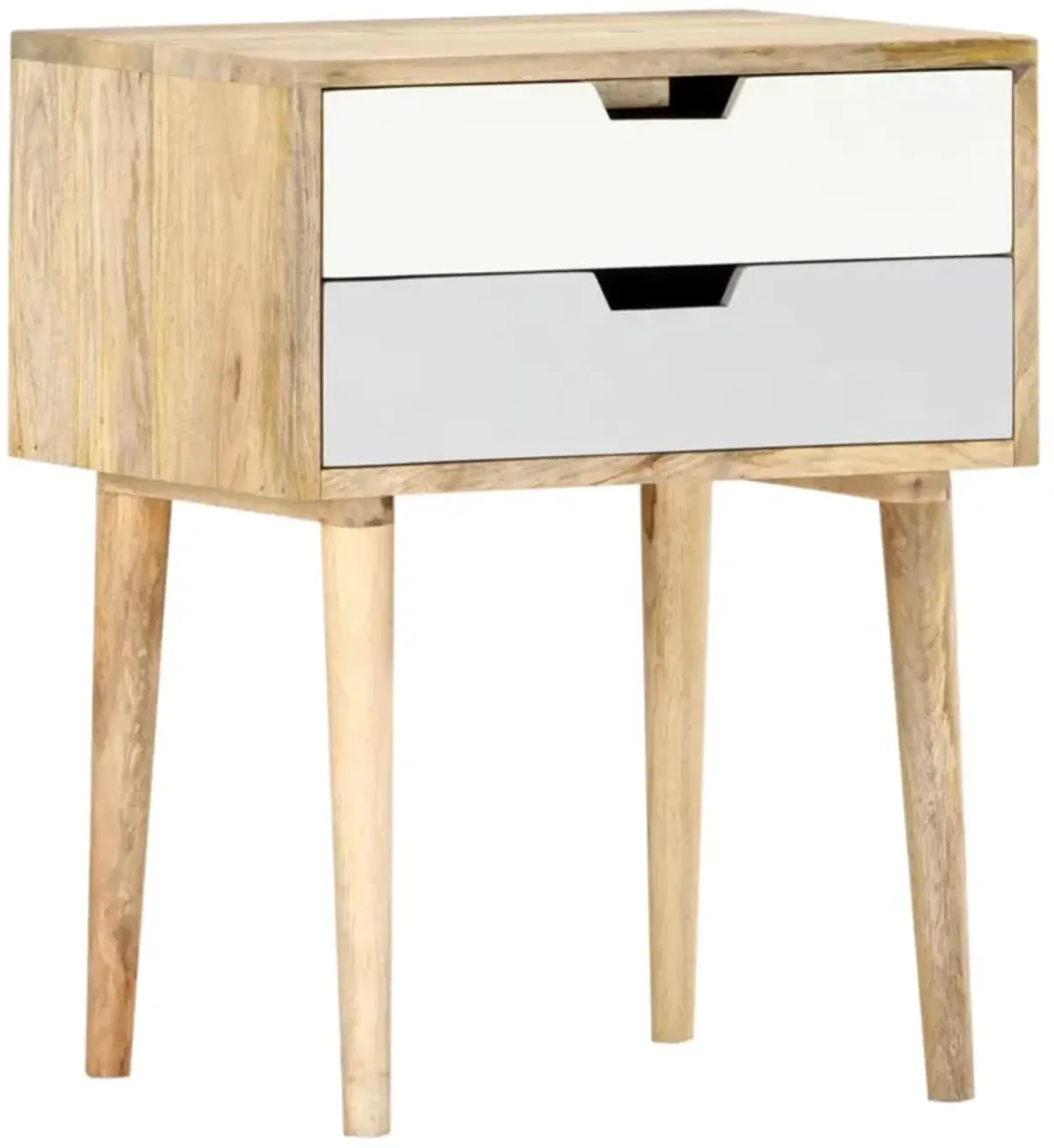 vidaXL Bedside Cabinet 18.5"x13.8"x23.2" Solid Mango Wood