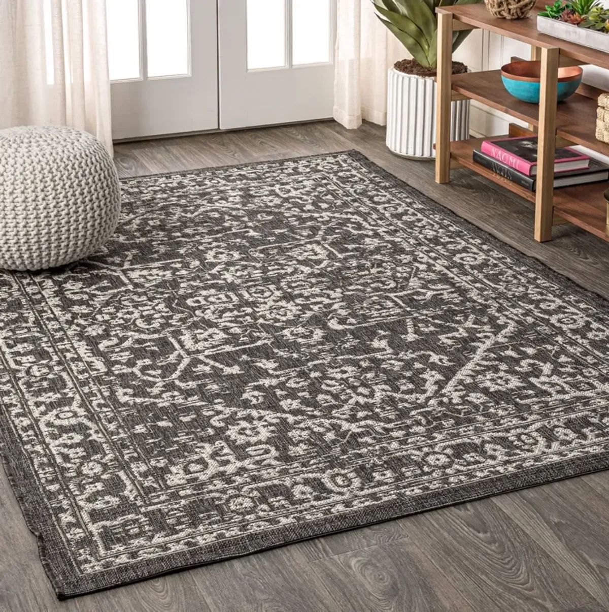 Malta Bohemian Medallion Textured Weave Indoor/Outdoor Area Rug