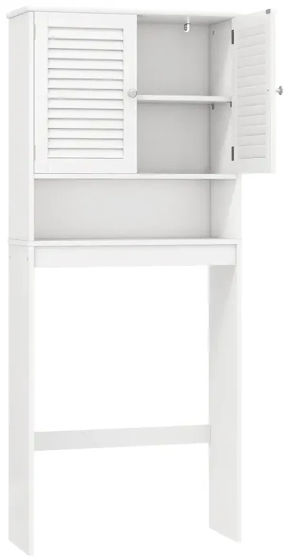 Over The Toilet Storage Cabinet with Double Doors and Adjustable Shelf