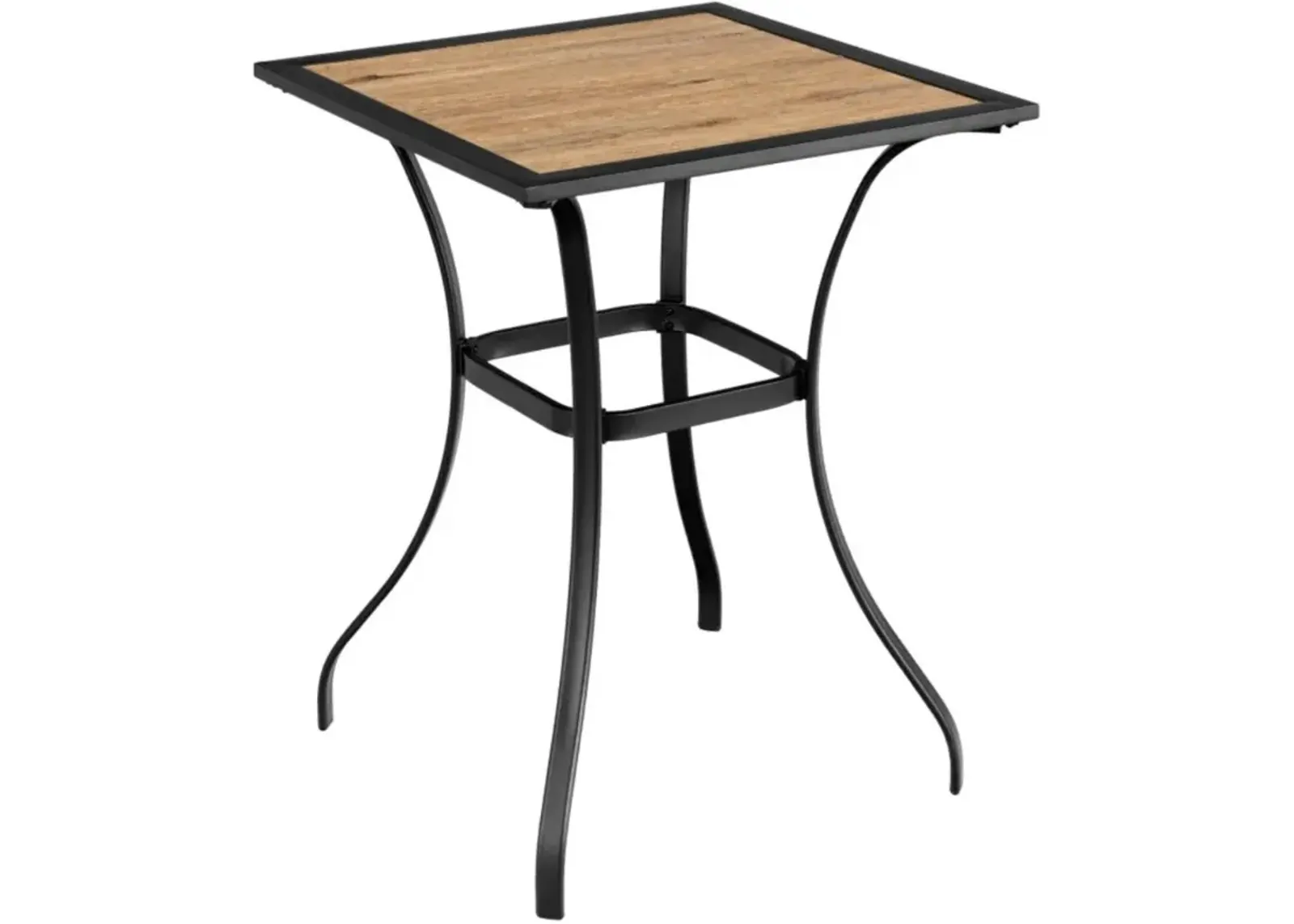 Hivvago Patio Square Bar Table for Garden Backyard