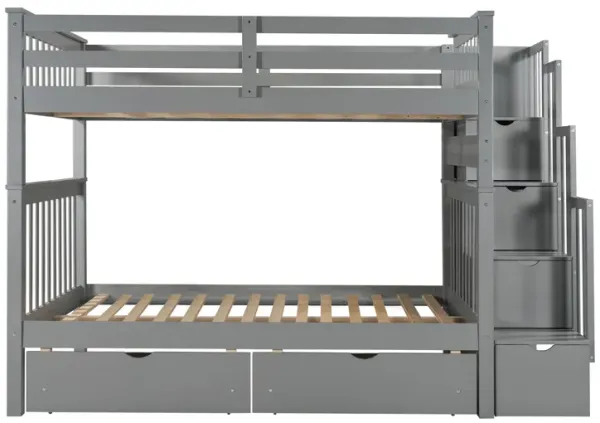 Merax Bunk Bed with Shelves and 6 Storage Drawers