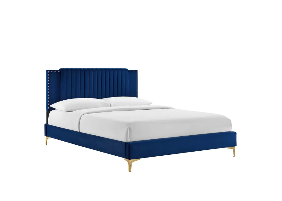 Modway - Zahra Channel Tufted Performance Velvet King Platform Bed