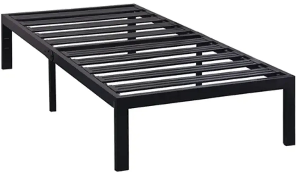 Hivvago Twin XL Metal Platform Bed Frame with Heavy Duty Steel Slats