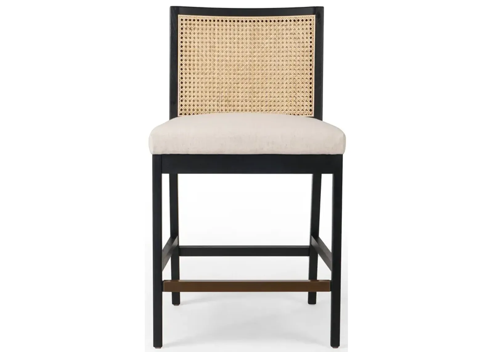 Antonia Cane Armless Counter Stool in Ebony